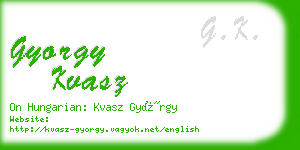 gyorgy kvasz business card